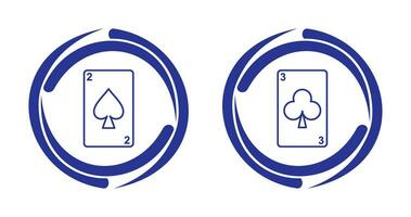 spades cards and clubs card Icon vector