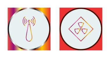 non ionizing radiation and radiation Icon vector