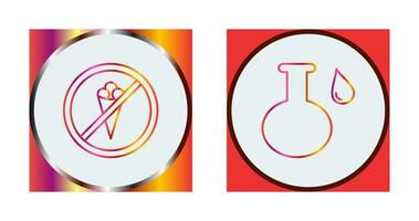 acidic liquid and no icecream Icon vector