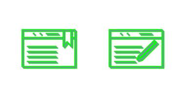 bookmarking services and blogging service Icon vector