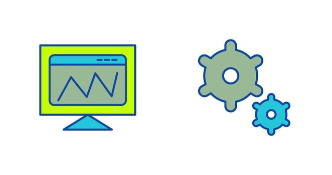 web análisis y preferencias icono vector