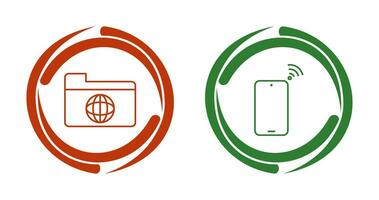 network folder and connected device Icon vector