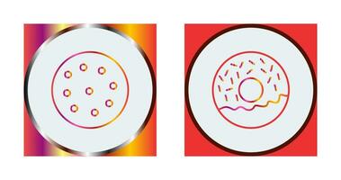 cookie and doughnut Icon vector