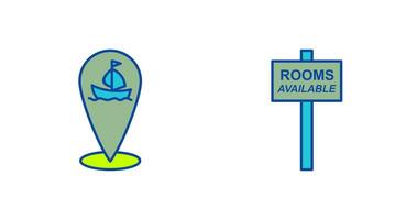 shipping location and room Icon vector