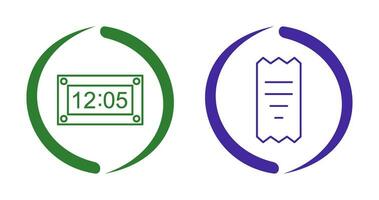 timer and receipt Icon vector
