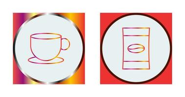 tea and coffee packet Icon vector