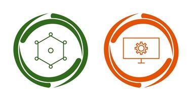 nodes and network setting  Icon vector