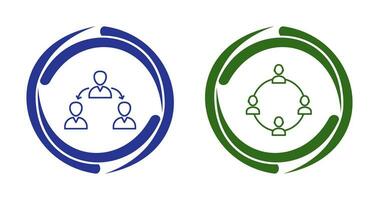connected user and network group  Icon vector