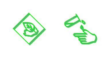 Environment hazard and Corrosive hazard  Icon vector