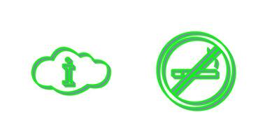 information and No smoking  Icon vector