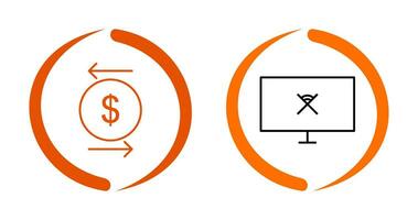 transaction and disconnected network  Icon vector