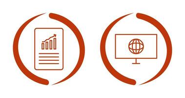 datos archivos y clima global icono vector