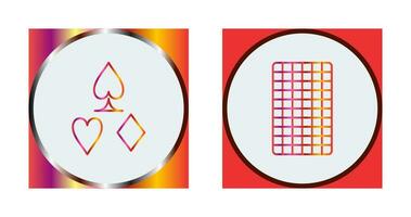 card suits and card backward Icon vector