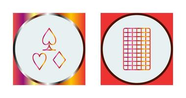 card suits and card backward Icon vector