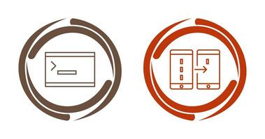console and data transfer Icon vector