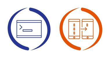 console and data transfer Icon vector