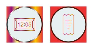 timer and receipt Icon vector