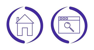 homepage and browser  Icon vector