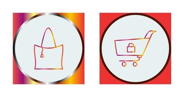 checkout and lcoked cart Icon vector