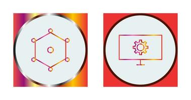 nodes and network setting  Icon vector