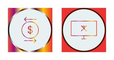 transaction and disconnected network  Icon vector