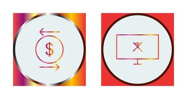 transaction and disconnected network  Icon vector