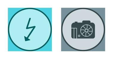 flash and camera Icon vector