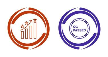 Reputation Management and QC Passed Icon vector