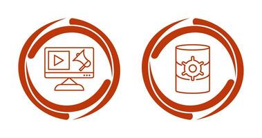 digital márketing y base de datos administración icono vector