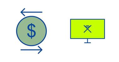 transaction and disconnected network  Icon vector