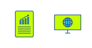 datos archivos y clima global icono vector