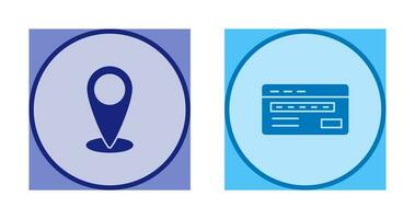 location and credit card Icon vector