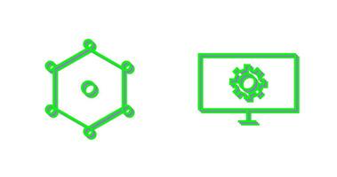 nodes and network setting  Icon vector
