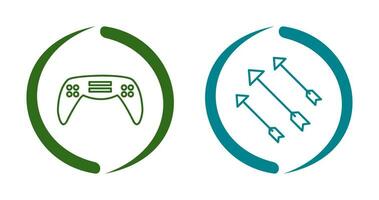 Gaming Console and Arrows Icon vector