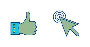 like and click Icon vector