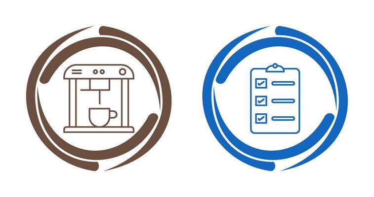 coffee machine and order list Icon