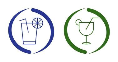 lemon juice and drinks Icon vector