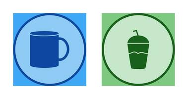 Coffee mug and Frappe Icon vector