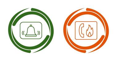 alarm and fire emergency Icon vector