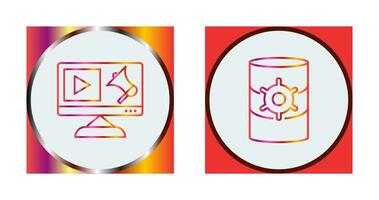 Digital Marketing and Database Management Icon vector