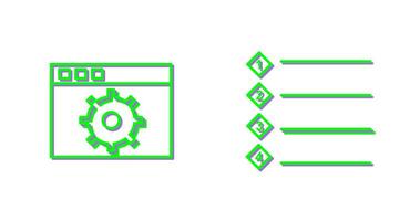 settings and numbered lists Icon vector