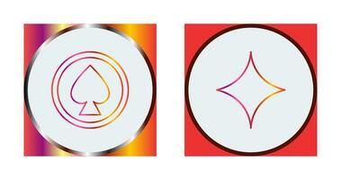 Spade and Diamond Icon vector
