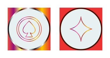 Spade and Diamond Icon vector