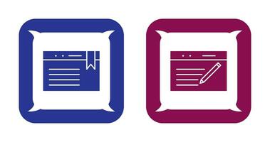 bookmarking services and blogging service Icon vector