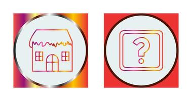 House with Snow and Question Mark Icon vector