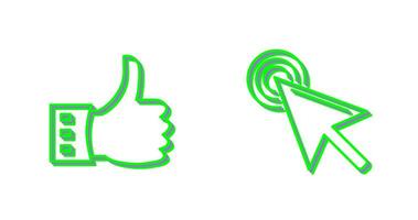 like and click Icon vector