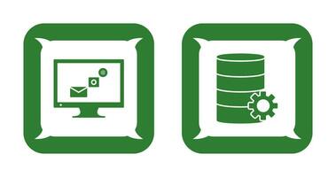 digital márketing y base de datos administración icono vector