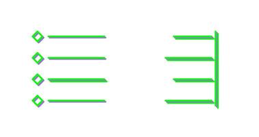 bulleted list and Right align  Icon vector