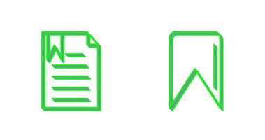 bookmarked document and Bookmark Icon vector