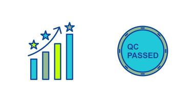 Reputation Management and QC Passed Icon vector